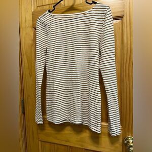 J. Crew artist T gold with glitter thread size m*